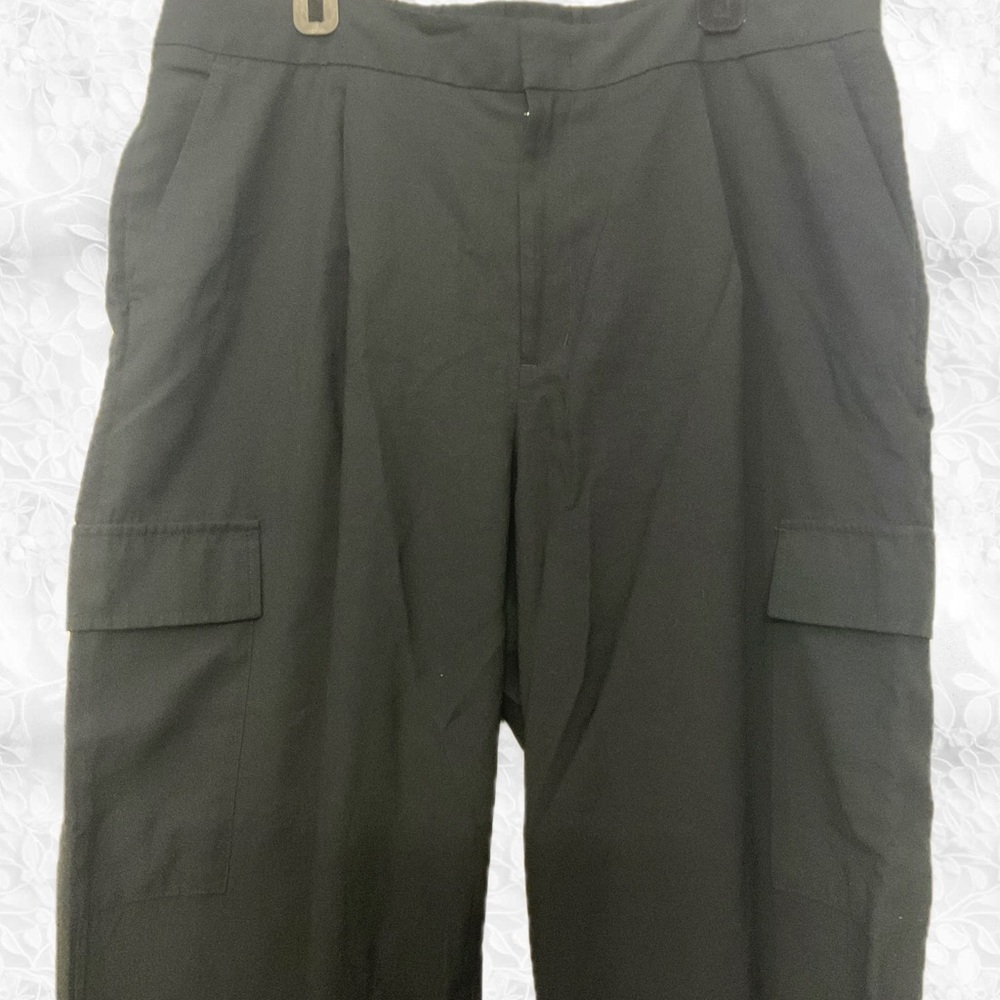 A New Day Black Cargo Pants NWOT (oversized) 19" waist, 27" inseam, 13" rise - Picture 3 of 3